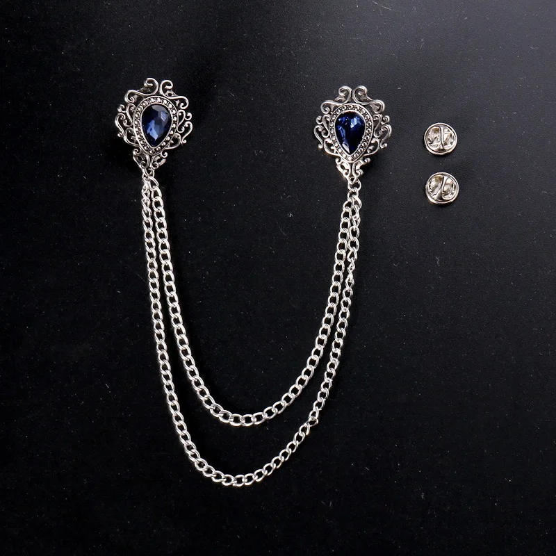 Vintage Collector - Zarif Vintage Alaşım Rhinestone Büyük Broş