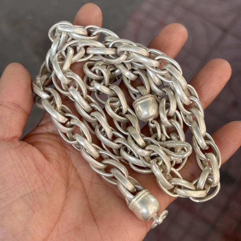 Vintage Collectible Jewelry - Antika Tarzı Birbirine Geçen Oval Bağlantılı